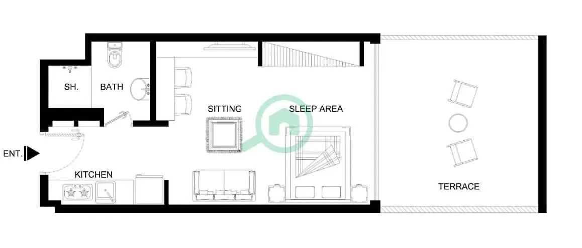 Stylish Studio Retreat In Riviera 33 Near Downtown Dubai Apartment